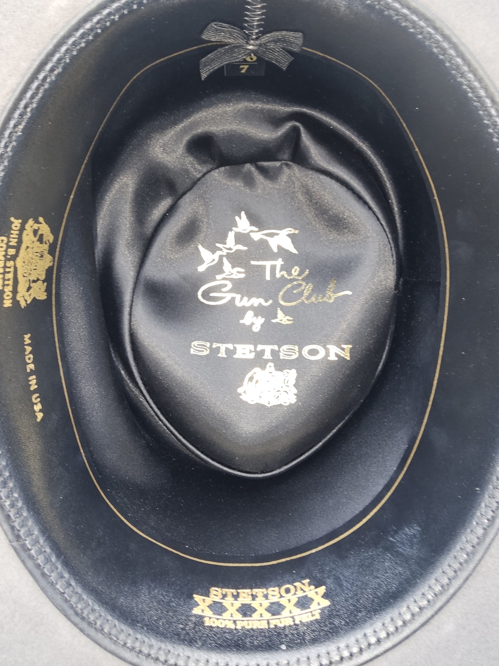 Stetson Gun Club "Gambler" - 5X Fur Felt In Gray, Size 7 - Picture 7 of 7